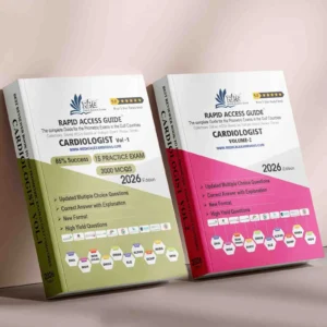 Cardiologist Prometric exam preparation book with updated clinical MCQs for DHA, DOH, MOH, SMLE and Gulf cardiology licensing exams