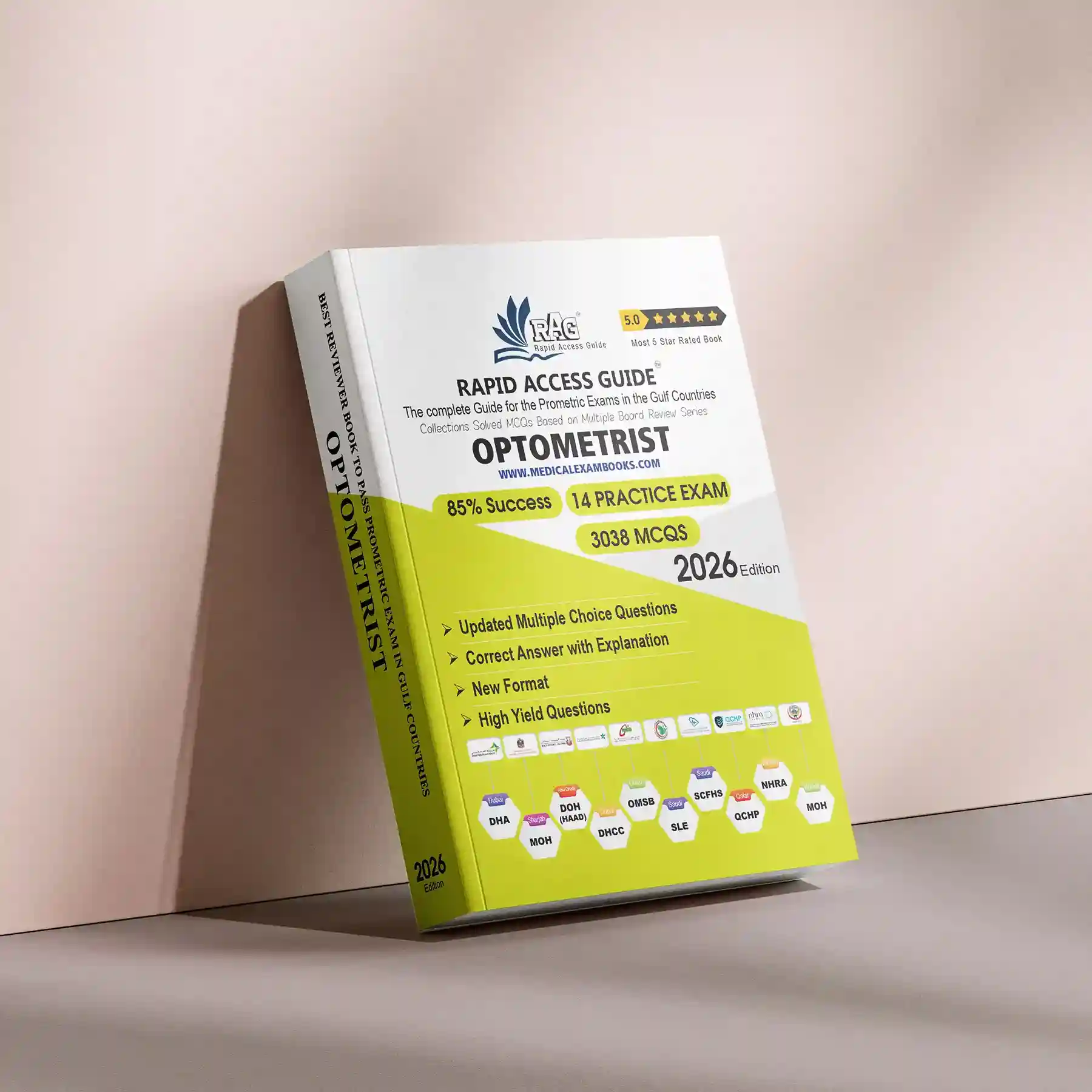 Optometrist Rapid Access Guide Prometric exam preparation book with updated clinical MCQs for Gulf licensing exams