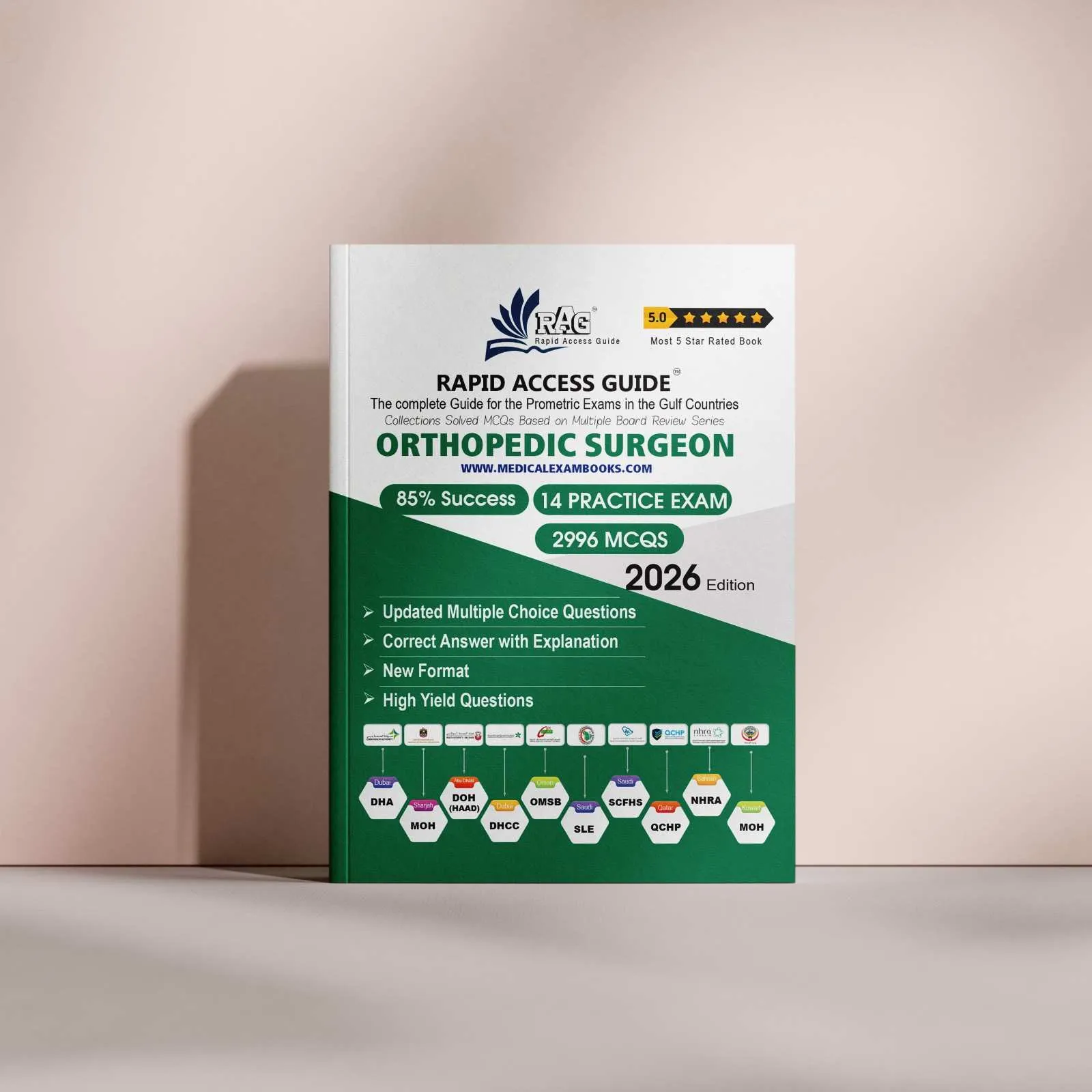 Orthopedic Surgery Prometric Exam Preparation Book – Advanced Clinical Vignettes & MCQs Orthopedic surgery Prometric exam preparation book with advanced clinical vignettes and detailed MCQs for Gulf licensing exams