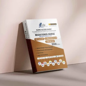 Registered Nurse RN Prometric exam preparation book with updated clinical MCQs for DHA, DOH, MOH, SMLE, OMSB, NHRA and QCHP nursing exams