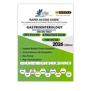 QCHP Qatar Gastroenterology Prometric exam preparation book with updated clinical MCQs and detailed explanations
